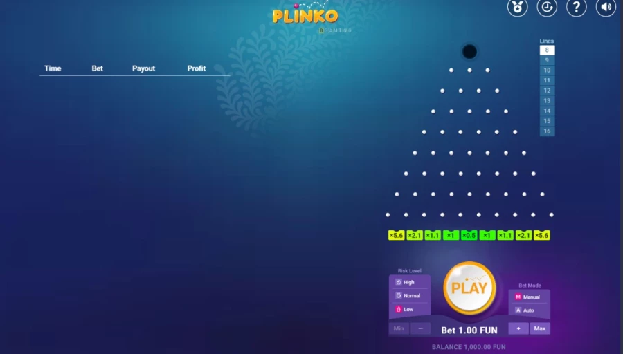 Plinko spielt
